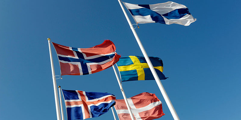 The Nordic flags